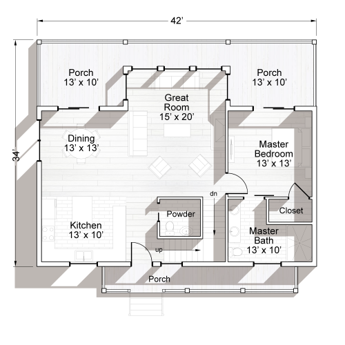 Ashe Pass Main Floor Plan TRB