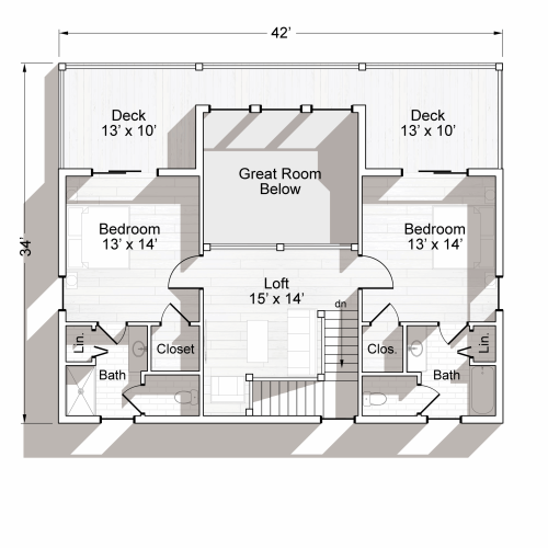 Ashe Pass Upper Floor Plan TRB