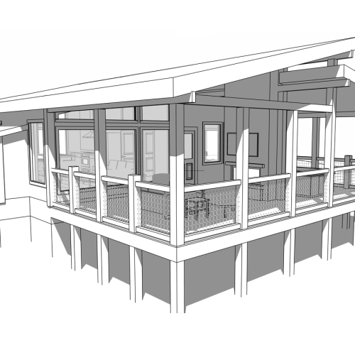 Dottys-Cabin-BnW-Rear-Sketch-TRB