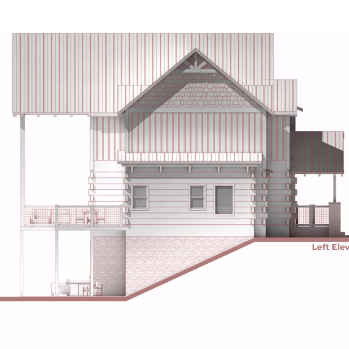 Left-Elevation-Laughing-Pines-TRB