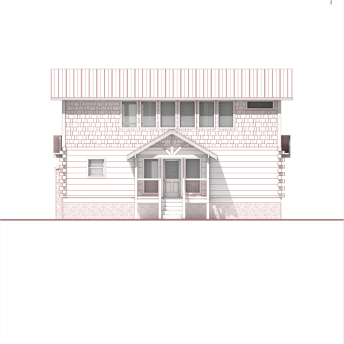 Rear Elevation 2 - Bobcat Cabin TRB